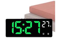 Digital Alarm Clock | Alarm Snooze Desktop Digital Clock - Temperature Display Watch Sleep Aid for Nightstand Table Shelf Study Office Dorm Hotel Kids Adults Heavy Sleepers