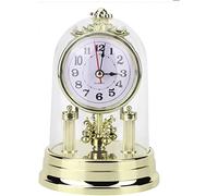 Digital Alarm Clock bedroom decor, European Retro Style Table Clock Living Room Clock Antique Silent Desk Clock Office Alarm Clock (Color : Gold, Size : One Size)