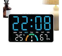 Digital Alarm Clock, Comfort Indicator Temperature Display, Desktop Time Clocks for Daily Use, LED Screen Clock, Modern Desk with Clear Numbers, Household Alarm Clocks for Bedroom & Office