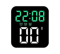Digital Alarm Clock Featuring Triple Alarms and Adjustable Brightness with Large LED Display for Time, Date, Temperature, Snooze Function for Extra Sleep (green)