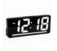 Digital Alarm Clock for Bedrooms with Night Light, LED Travel Clocks Mains Powered Electric Battery Kids Alarm Clocks Bedside Clock with Snooze, Time Date Temperature, 12/24H for Kids Adults Elderly