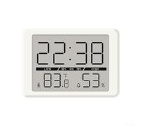 Digital Alarm Clock Large Display Showing Date Day Time - Wall Mounted or Desktop Stand - Auto Dimming Night Light - Perfect for Bedroom Office - 10.5x7.5cm(White)
