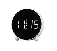 Digital Alarm Clock, Large LED Digital Clock Bedside Non Ticking Table Clock with Dual Alarm & Snooze, 3-Level Brightness, USB/Battery Powered AlarmClock for Heavy Sleepers Kids Adults (White)