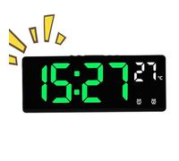 Digital Alarm Clock - Led Alarm Clock for Heavy Sleepers,Temperature Display Watch Sleep Aid for Nightstand Table Shelf Study Office Dorm Hotel Kids Adults Heavy Sleepers
