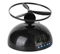Digital Alarm Clock, Novelty Flying LCD Alarm Clock Portable Mini Round Propeller Helicopter Clock for Home Bedroom Decoration