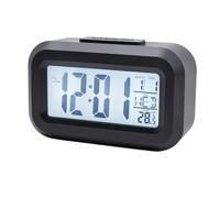 Digital Alarm Clock, Small Travel Alarm Clock with Indoor Temperature Display Digital Clock Easy to Read Ascending Alarm Snooze Bedside Clock for Bedroom Home Office Heavy Sleepers Kids Seniors