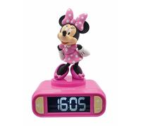 Lexibook RL800MN 3D Minnie Mouse Childrens Clock with Night Light