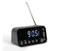 Digital Alarm Clock with FM/DAB Radio, 3.5 inch Large LED Display, Dual Alarms, 9 Minutes Snooze, 2 USB Charging Ports, for Home Bedside Bedroom