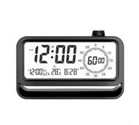 Digital Alarm Clock with LED Backlight & USB Charging - Silent Non Ticking Bedside Clock with 3 Alarms, Temperature Display, Snooze Function for Bedroom Office Kids(Black)