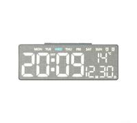 Digital Alarm Clock With Temperature Display And Countdown Timer For Bedroom Desk Office Auto Dimming Led Screen Yellow Color(5531Bgray)