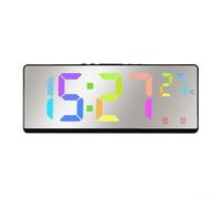 Digital Alarm Clock With Voice Activation Temperature And Date Display For Home Bedroom Office Use 5 Level Brightness And 12/24 Hour Format Selection(Colourful)