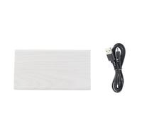 Digital Alarm Clock, Wooden Alarm Clock with Electronic LED Time Display, Humidity & Temperature Detect 3 Alarm Settings 3 Level Brightness Electric Clock for Bedroom Bedside Desk (White wood color)