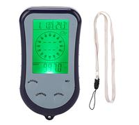Digital Altimeter Multifunction Barometer Compass Thermometer Weather Forecast Time Calendar Backlight for Outdoor Adventures Hiking ABS ZD 2068