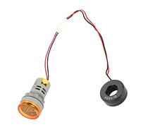 Digital Ammeter 0-100A AC Current Meter, LED Round Lamp Indicator, White -, Durable Material, Easy Reading for Electrical Monitoring (Yellow)