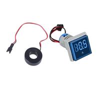 Digital Ammeter 0-100A Current Meter Detector 22mm Square Head LED Backlit Screen Current Tester Gauge Frequency Measuring Instrument