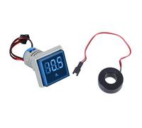 Digital Ammeter 0-100A Current Meter Detector 22mm Square Head LED Backlit Screen Current Tester Gauge Industrial Control Meter