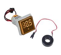 Digital Ammeter 0-100A Current Meter Detector 22mm Square Head LED Backlit Screen Current Tester Gauge Industrial Control Meter