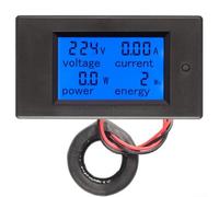 Digital Ammeter Voltmeter AC 80 260V 100A with LCD Display Measuring Voltage Current Power Energy with Overload Alarm and Data Retention Function