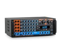 Digital Amplifier 800W EQ with Bluetooth, 8-Mic Inputs, High/Mid/Low Frequency Adjustment, 5.1 Surround Sound for Weddings and Stage Performances