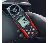Digital Anemometer Air Velocity Meter with Temperature Measurement and Data Hold for Real Time and Max/Min Values with Auto Power Off for Battery Saving
