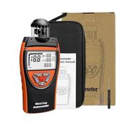 Digital Anemometer Handheld Wind Speed Meter, Multi-Unit Air Velocity Tester with Temperature Measurement, Portable Wind Meter for Outdoor & HVAC Use