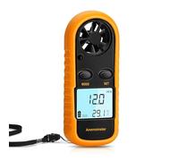 Digital Anemometer, Portable Wind Speed Indicator with Temperature Meter, Multi Unit Air Flow Tester for Outdoor Sailing Hiking HVAC