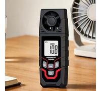 Digital Anemometer, TA646A Handheld Air Flow Meter 0.3-30m/s With Temp, 5 Units LCD Backlight
