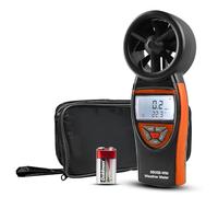 Digital Anemometer, Wind Speed Meter 0.3~30 M/s, Hanheld Air Flow Meter with Temperature Velocity CFM, 1~55 Knots Anemometers for Shooting, Drone Flying, Sailing, Fishing