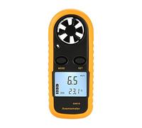 Digital Anemometer Wind Speed Meter, Handheld Gauge with Temperature Display, 0-30m / s 5 Units, Max Average Current Reading, for HVAC Industry