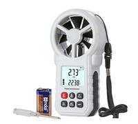 Digital Anemometer, Wind Speed Meter with Temperature Sensor, Wind Gauge Air Flow Velocity Measurement with LED Light, MAX/MIN/AVG, Wind Measuring Tool for Sailing/Surfing/Hiking/Kite Flying-Gray