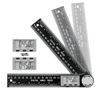 Digital Angle Finder & Folding Ruler with LCD Display, 400mm/7 Inch Length Ruler Protractor, Digital Inclinometer Internal & External Angles Measurement Tool for Woodworking, DIY, Construction