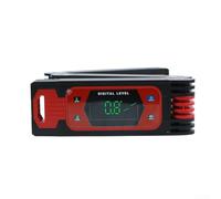 Digital Angle Finder, Magnetic Folding Level with Dual Display for Woodworking and Metalworking, Audible Alarm at 0-90 Degrees, Red ABS Tool