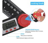 Digital Angle Finder Protractor Ruler with 3 Bubble Levels - 7 Inch Level Measuring Tool with LCD Display - 0-360 Degree Range - ±0.5 Degree Precision - 0.05 Resolution
