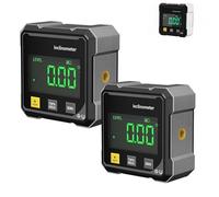 Digital Angle Finder Protractor Tool, 4-Side Magnetic Digital Angle Gauge, Magnetic Measuring Tool with LCD Display and USB-C Charging for Carpentry, Construction & DIY (2pcs)