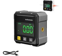 Digital Angle Finder Protractor Tool, Digital Angle Finder Magnetic, 4-Side Magnetic Digitals Angles Gauge, DigitalLevel, Digitals Angles Finders Protractor Tool (1 * Two-Sided Suction)