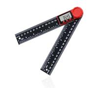 Digital Angle Finder Ruler,200mm/7 Inch Digital Display Angle Ruler with LCD Display,Digital Angle Ruler 360° Inclinometer Goniometer for Woodworking Construction Household Repair (Black)