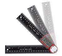 Digital Angle Finder Ruler, 7 Inch/200mm Protractor Angle Measure Tool 360° Inclinometer Goniometer with LCD Display for Woodworking Construction Repairing (Red)