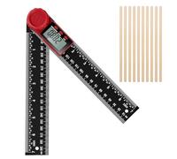 Digital Angle Finder Ruler with LCD Display, 200mm/7 Inch Angle Measurement Tool, for Carpentry Carpenter Construction DIY Measurement Home Repair, 10 Pencils (Black)