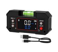 Digital Angle Finder with Bluetooth App, Dual Axis Rechargeable Digital Angle Gauge, Magnetic Digital Level Box, Type-C USB Digital Inclinometer, LCD Protractor for Miter Saw, Table Saw & Woodworking