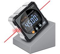Digital Angle Finder with Electronic Laser - 4-side Strong Magnetic Angle Gauge, Cube Inclinometer with Backlight, Table Saw Miter Protractor, Woodworking Measuring Tool, Level Box for Hanging