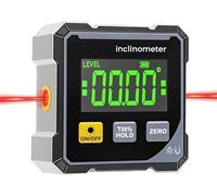 Digital Angle Finder with Laser, 4-Side Strong Magnetic Angle Gauge | LCD Display, USB Rechargeable, Digital Level Box & Inclinometer, Waterproof, Woodworking Measuring Tool