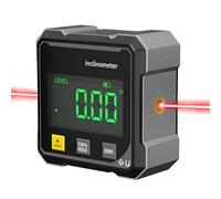 Digital Angle Finder with Laser, Digital Level Box & Inclinometer, 4-Side Magnetic Digital Angle Gauge, IP54 Waterproof LCD Display for Woodworking Carpentry DIY Projects