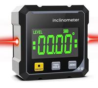Digital Angle Finder with Laser, Magnetic Inclinometer Spirit Level, Angle Finder Waterproof Inclinometer with LCD Display for Woodworking Measuring Tool.