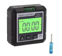 Digital Angle Finder with Magnetic Base, Inclinometer & Protractor for Woodworking & Engineering, Switchable Absolute/Relative Measurement, Slope Conversion, Data Lock, LCD Display(F)