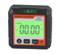 Digital Angle Finder with Magnetic Base, Inclinometer & Protractor for Woodworking & Engineering, Switchable Absolute/Relative Measurement, Slope Conversion, Data Lock, LCD Display(D)