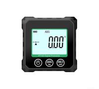 Digital Angle Gauge with Magnetic Base LCD Display Type-C Rechargeable Inclinometer for Carpentry Woodworking 6.5cm Black Tool