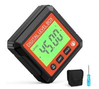 Digital Angle Meter Backlight LCD Digital Angle Plastic Suitable for Storage adsorption on The Measuring for Surface and Slope Conversion 4 (Red)