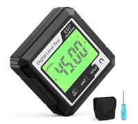 Digital Angle Meter Backlight LCD Digital Angle Plastic Suitable for Storage adsorption on The Measuring for Surface and Slope Conversion 4 (Black and White)