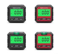 Digital Angle Meter, LCD Display Magnetic Angle Gauge with Bubble Level, Tilt Meter for Construction Woodworking Measurement(A)