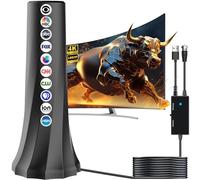 Digital Antennas for Smart TV 1800+ Miles Range,HD Antennas for Local Channels with Amplifier and Signal Booster,Antenna Outdoor Support 8K 4K 1080p All TVs-TV Antenna Indoor 25FT Coax Cable
